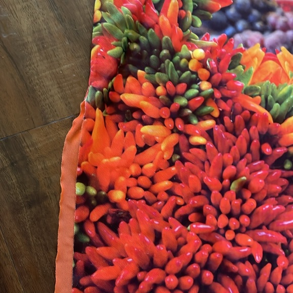 New Zara Picante All Over Print Over The Shoulder Tulle Maxi Dress - Picture 8 of 15